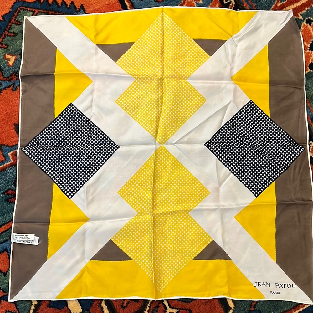 Vintage Jean Patou Silk Scarf